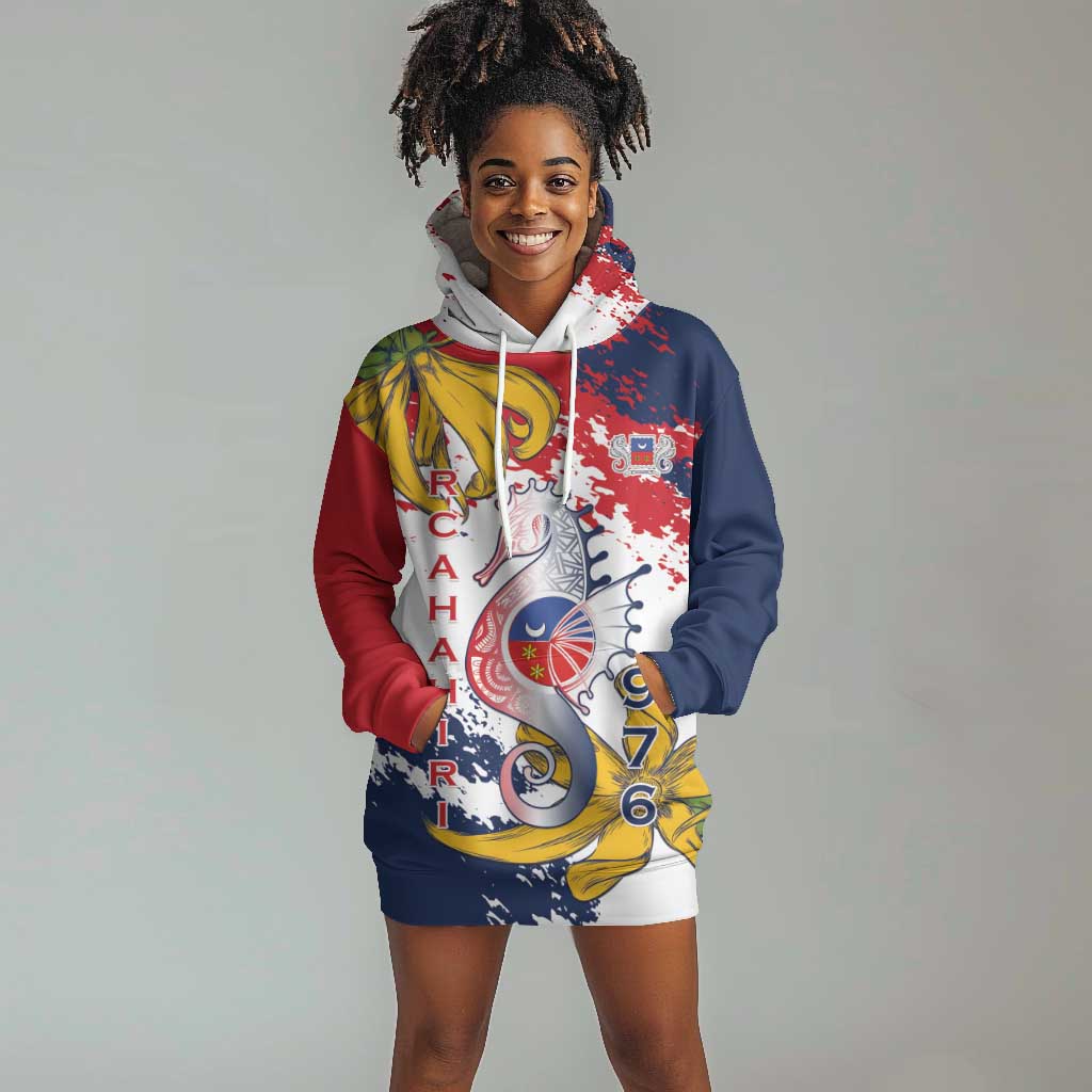 Département de Mayotte Hoodie Dress Ra Hachiri 976 Map With Ylang Ylang