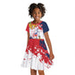 Département de Mayotte Kid Short Sleeve Dress Ra Hachiri 976 Map With Ylang Ylang