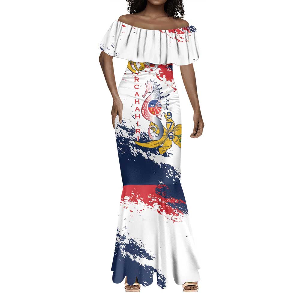 Département de Mayotte Mermaid Dress Ra Hachiri 976 Map With Ylang Ylang