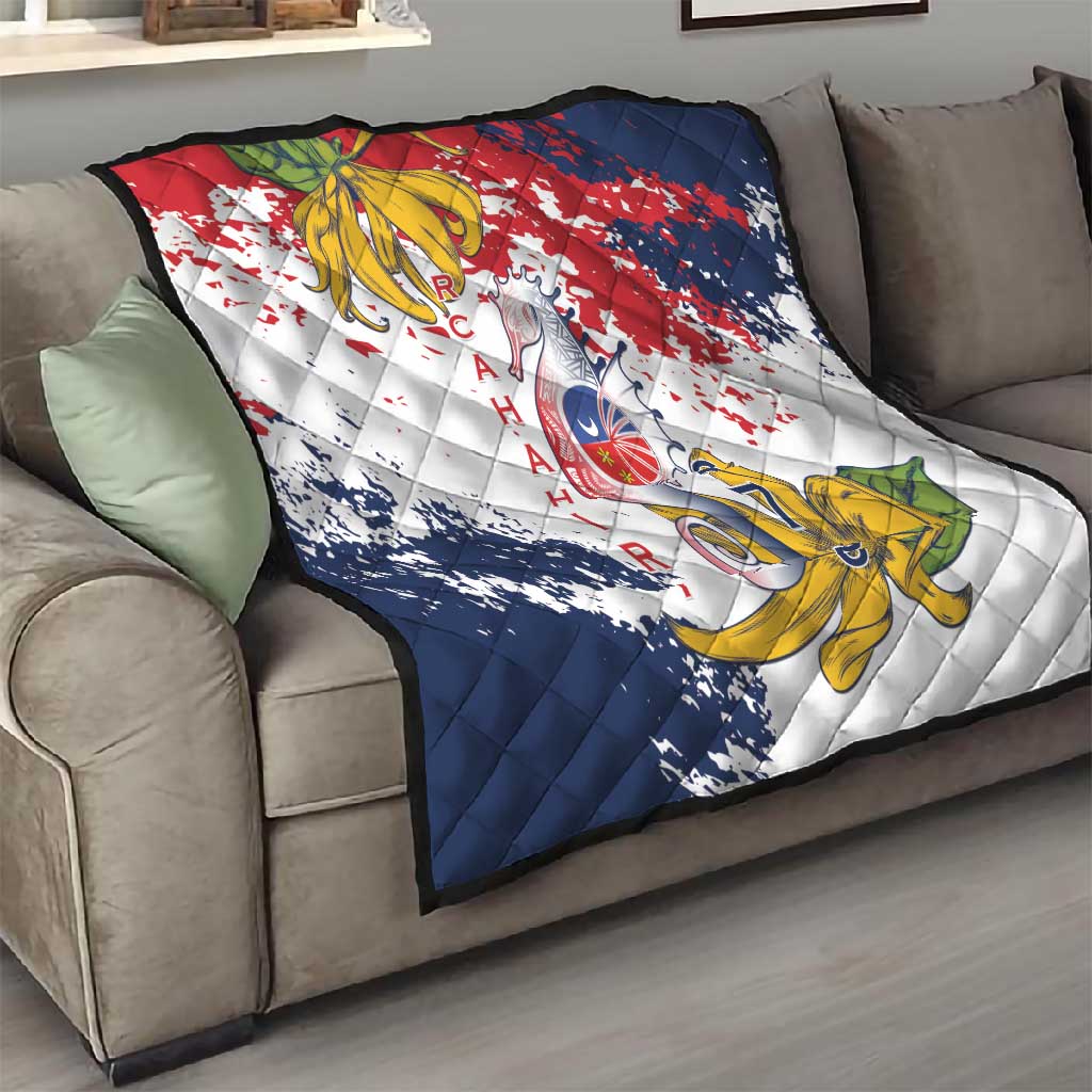 Département de Mayotte Quilt Ra Hachiri 976 Map With Ylang Ylang