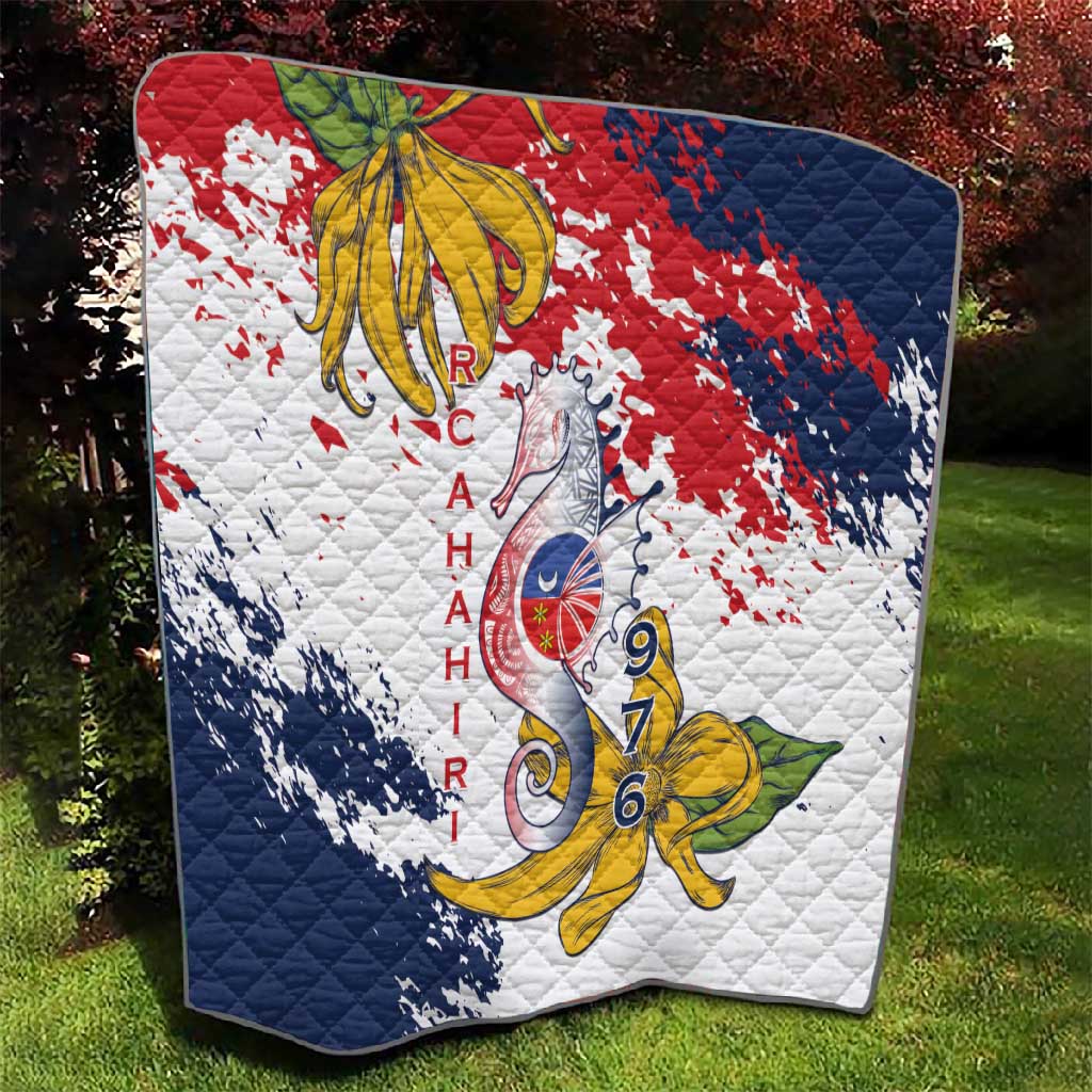 Département de Mayotte Quilt Ra Hachiri 976 Map With Ylang Ylang