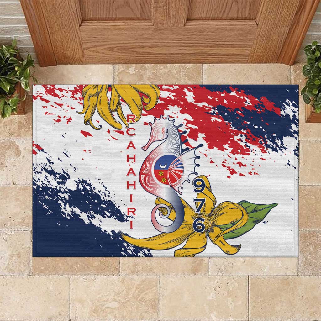 Département de Mayotte Rubber Doormat Ra Hachiri 976 Map With Ylang Ylang