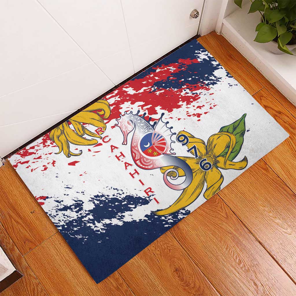 Département de Mayotte Rubber Doormat Ra Hachiri 976 Map With Ylang Ylang