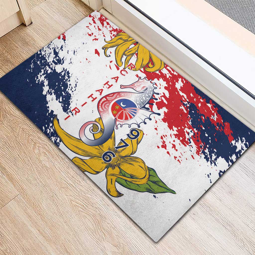 Département de Mayotte Rubber Doormat Ra Hachiri 976 Map With Ylang Ylang