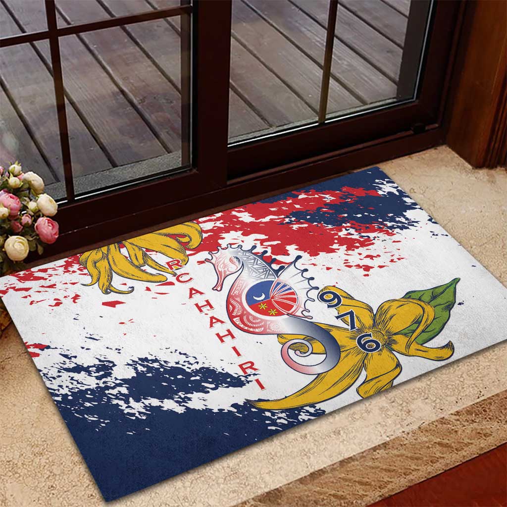 Département de Mayotte Rubber Doormat Ra Hachiri 976 Map With Ylang Ylang