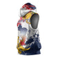 Département de Mayotte Sleeveless Hoodie Ra Hachiri 976 Map With Ylang Ylang - African Pride