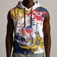 Département de Mayotte Sleeveless Hoodie Ra Hachiri 976 Map With Ylang Ylang - African Pride