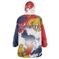 Département de Mayotte Wearable Blanket Hoodie Ra Hachiri 976 Map With Ylang Ylang