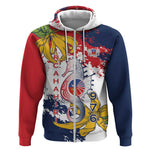Département de Mayotte Zip Hoodie Ra Hachiri 976 Map With Ylang Ylang