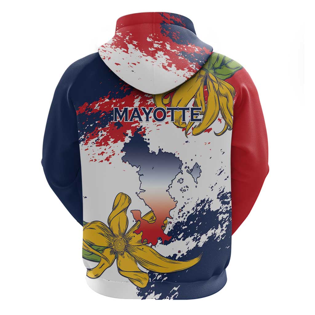 Département de Mayotte Zip Hoodie Ra Hachiri 976 Map With Ylang Ylang