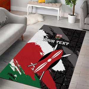 Custom Afro Kenya Area Rug Rugby Sevens - African Pattern