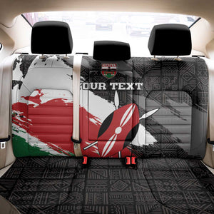 Custom Afro Kenya Back Car Seat Cover Rugby Sevens - African Pattern