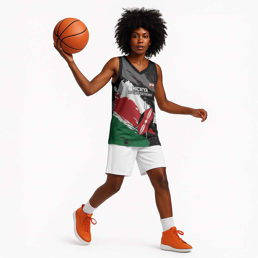 Custom Afro Kenya Basketball Jersey Rugby Sevens - African Pattern LT15