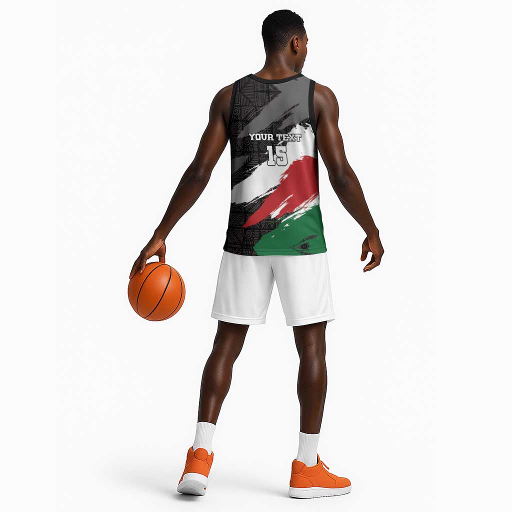 Custom Afro Kenya Basketball Jersey Rugby Sevens - African Pattern LT15