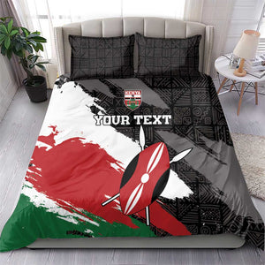 Custom Afro Kenya Bedding Set Rugby Sevens - African Pattern