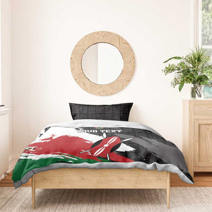 Custom Afro Kenya Bedding Set Rugby Sevens - African Pattern