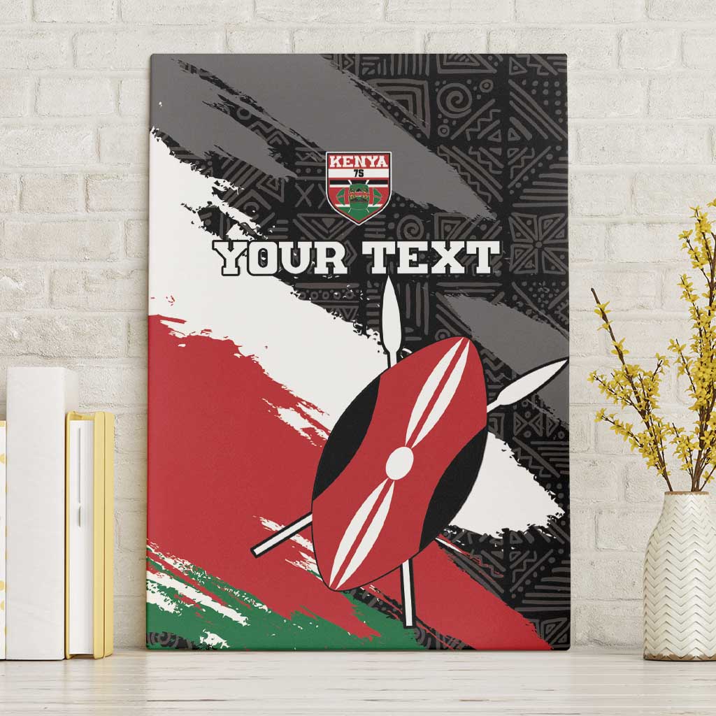 Custom Afro Kenya Canvas Wall Art Rugby Sevens - African Pattern