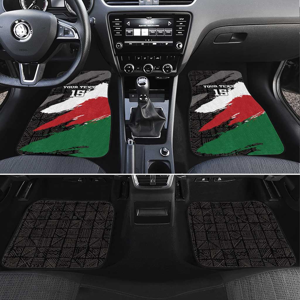 Custom Afro Kenya Car Mats Rugby Sevens - African Pattern