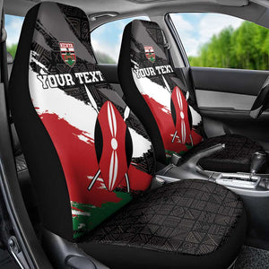 Custom Afro Kenya Car Seat Cover Rugby Sevens - African Pattern