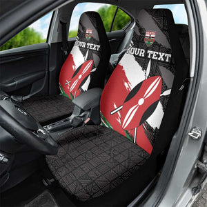 Custom Afro Kenya Car Seat Cover Rugby Sevens - African Pattern