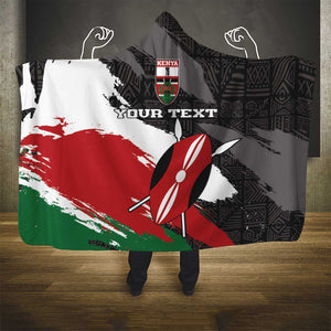 Custom Afro Kenya Hooded Blanket Rugby Sevens - African Pattern