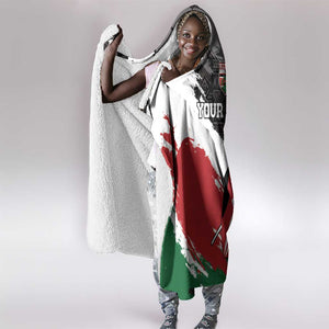 Custom Afro Kenya Hooded Blanket Rugby Sevens - African Pattern