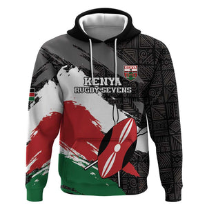 Custom Afro Kenya Hoodie Rugby Sevens - African Pattern