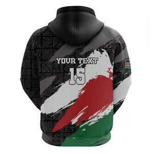 Custom Afro Kenya Hoodie Rugby Sevens - African Pattern