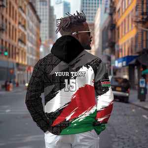 Custom Afro Kenya Hoodie Rugby Sevens - African Pattern