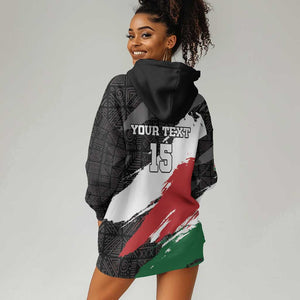 Custom Afro Kenya Hoodie Dress Rugby Sevens - African Pattern