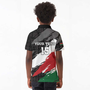 Custom Afro Kenya Kid Polo Shirt Rugby Sevens - African Pattern