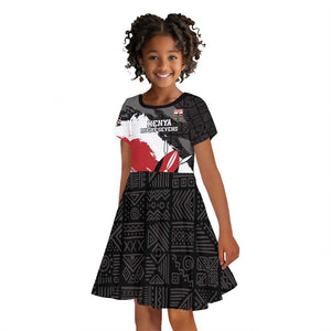 Custom Afro Kenya Kid Short Sleeve Dress Rugby Sevens - African Pattern