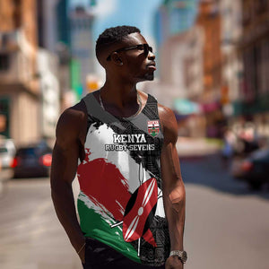 Custom Afro Kenya Men Tank Top Rugby Sevens - African Pattern