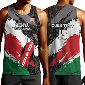 Custom Afro Kenya Men Tank Top Rugby Sevens - African Pattern