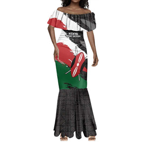 Custom Afro Kenya Mermaid Dress Rugby Sevens - African Pattern