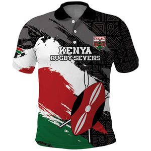 Custom Afro Kenya Polo Shirt Rugby Sevens - African Pattern