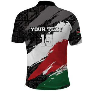 Custom Afro Kenya Polo Shirt Rugby Sevens - African Pattern