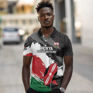 Custom Afro Kenya Polo Shirt Rugby Sevens - African Pattern