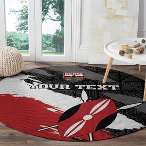 Custom Afro Kenya Round Carpet Rugby Sevens - African Pattern