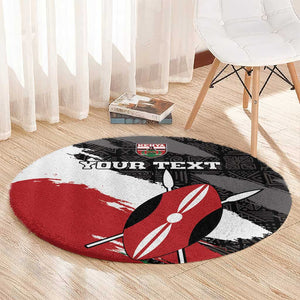 Custom Afro Kenya Round Carpet Rugby Sevens - African Pattern