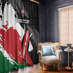 Custom Afro Kenya Window Curtain Rugby Sevens - African Pattern