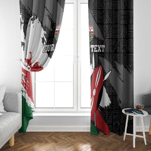 Custom Afro Kenya Window Curtain Rugby Sevens - African Pattern