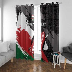 Custom Afro Kenya Window Curtain Rugby Sevens - African Pattern