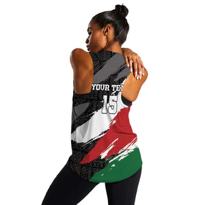 Custom Afro Kenya Women Racerback Tank Rugby Sevens - African Pattern