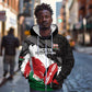 Custom Afro Kenya Zip Hoodie Rugby Sevens - African Pattern