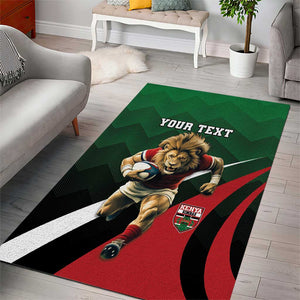 Kenya Rugby Custom Area Rug Simbas Mascot - Sporty Style