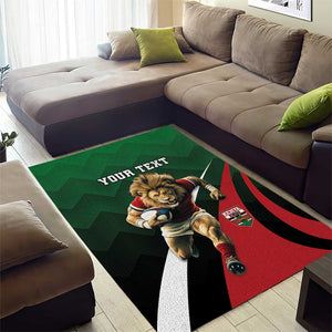 Kenya Rugby Custom Area Rug Simbas Mascot - Sporty Style