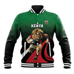 Kenya Rugby Custom Baseball Jacket Simbas Mascot - Sporty Style