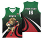 Kenya Rugby Custom Basketball Jersey Simbas Mascot - Sporty Style LT15