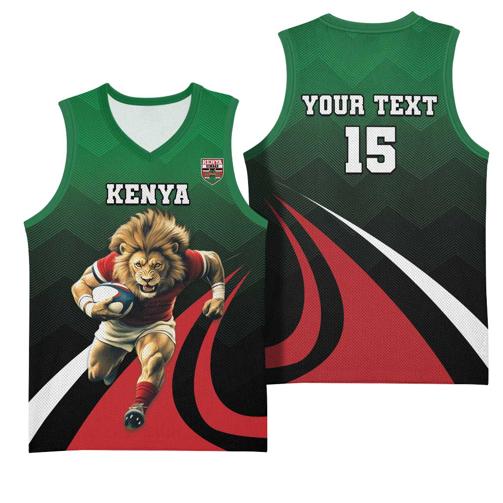 Kenya Rugby Custom Basketball Jersey Simbas Mascot - Sporty Style LT15